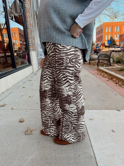 Animal Print Wide Leg
