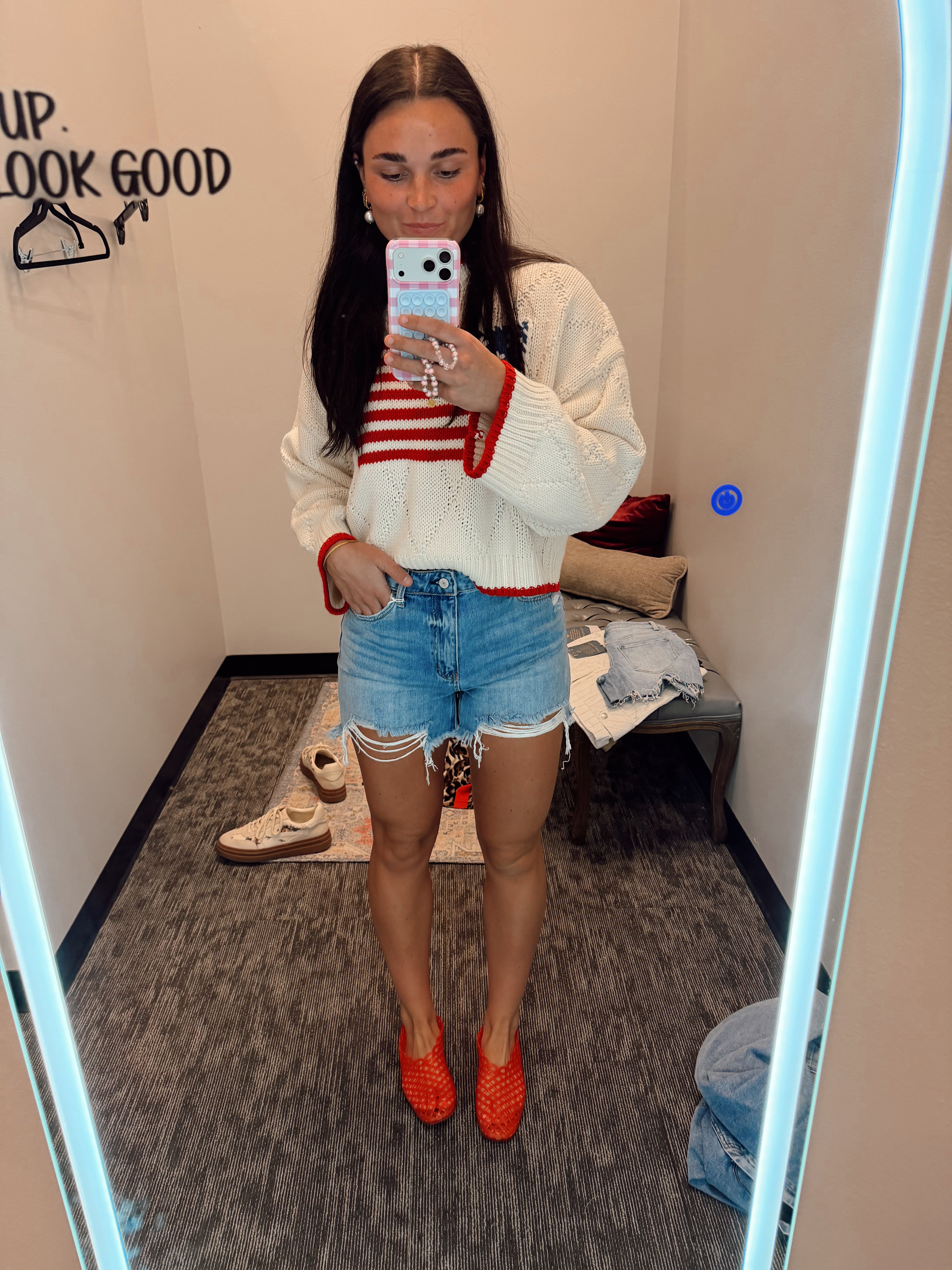 Rigid Denim Shorts