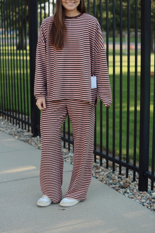 Morgan Pink Long Sleeve Top