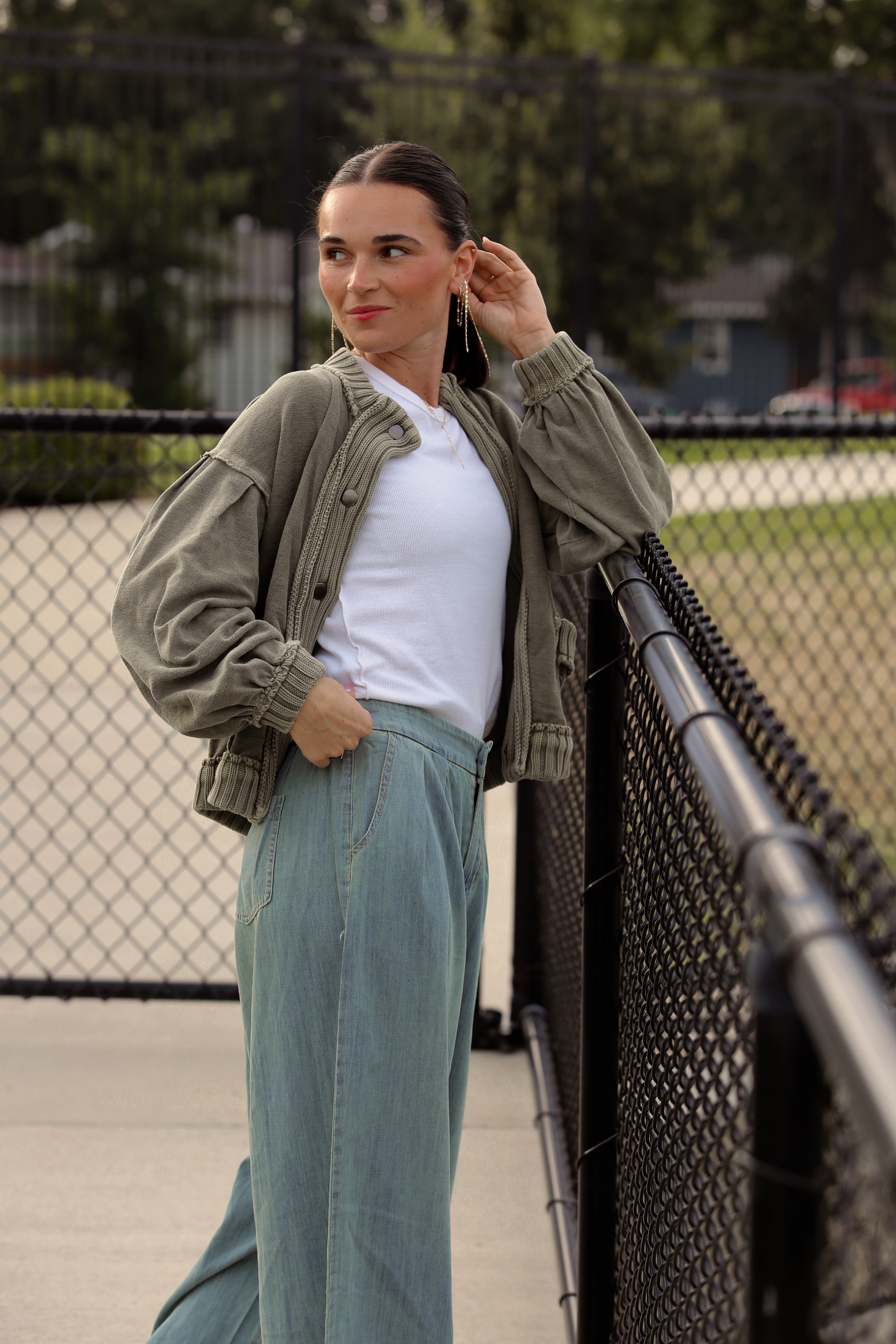 Hometown Heritage Cardigan (olive)