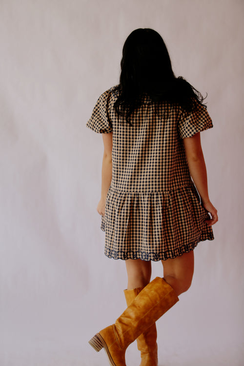 Grayson Gingham Babydoll Dress
