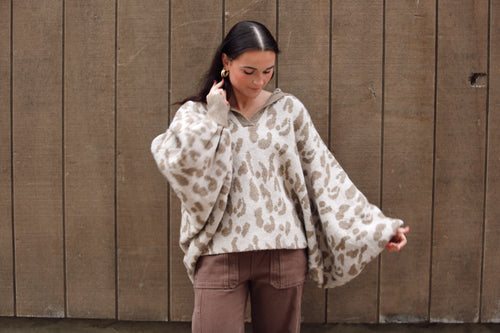 Leopard Balloon Wrist Sweater