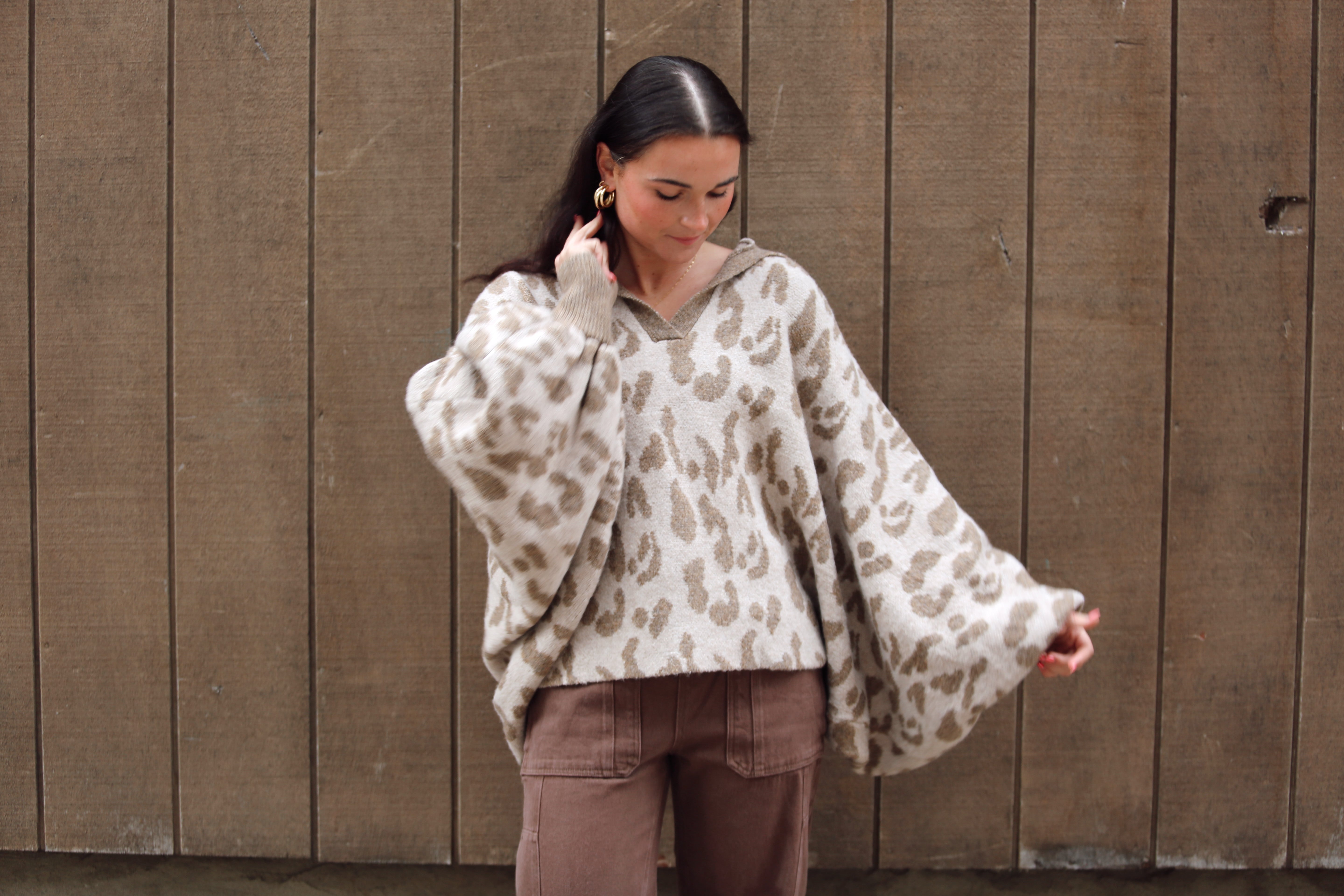Leopard Balloon Wrist Sweater