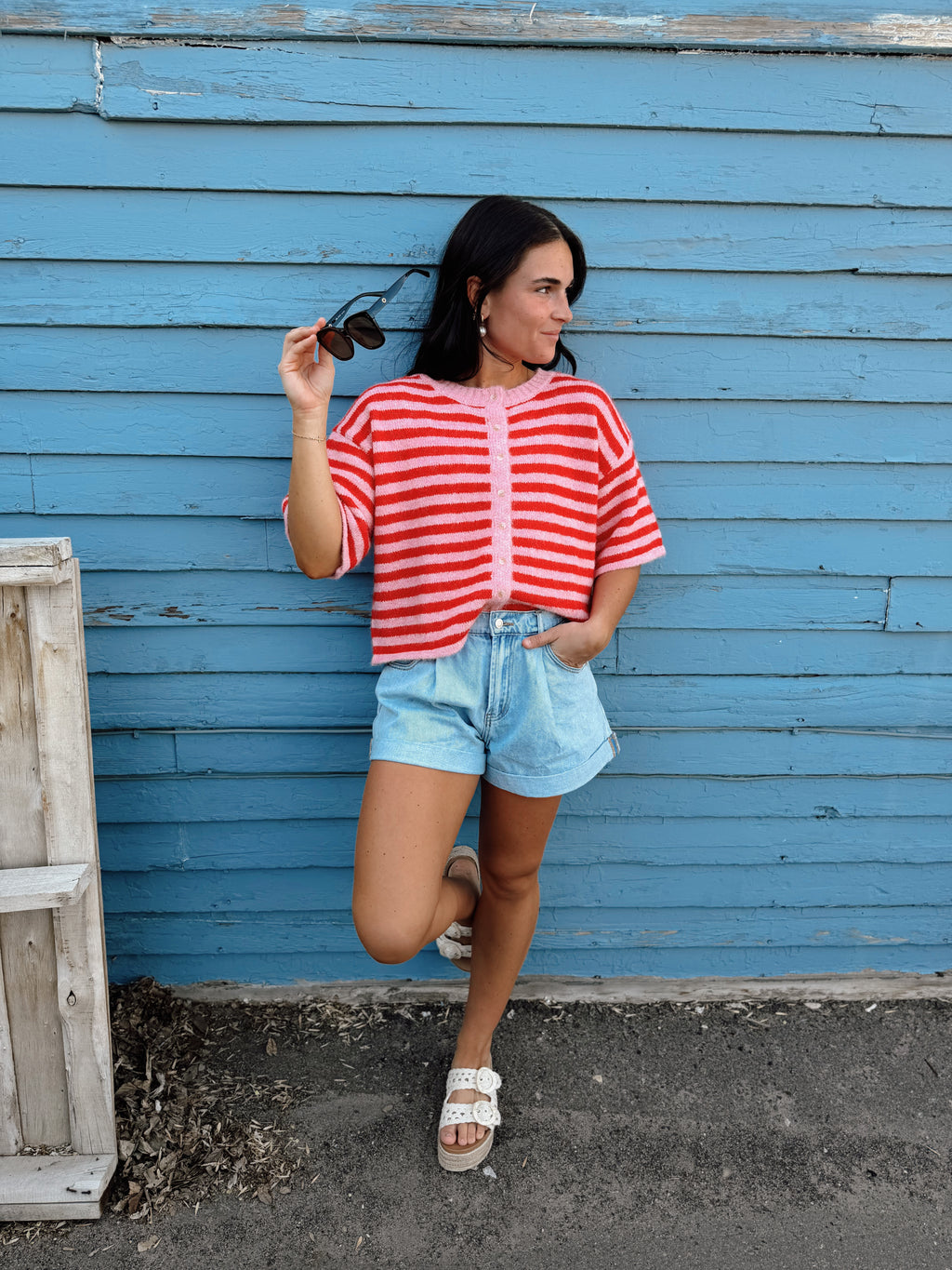 The Playground Stripped Cardi