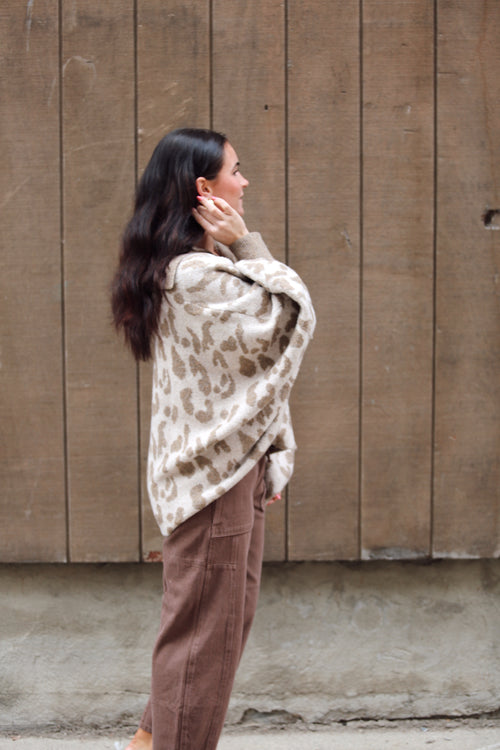 Leopard Balloon Wrist Sweater