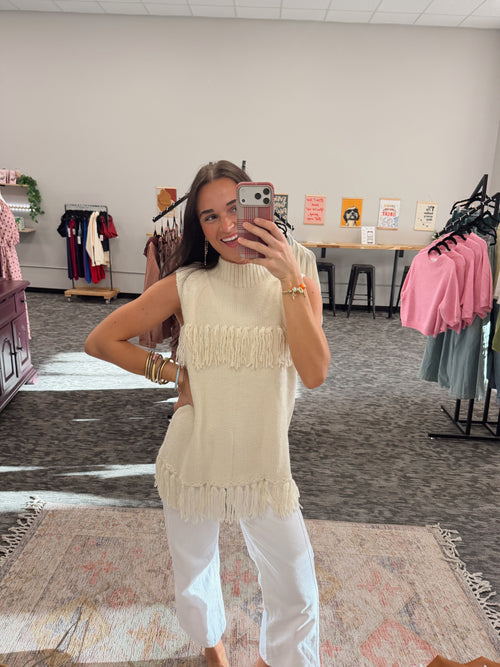 Fankie Fringe Sweater Vest