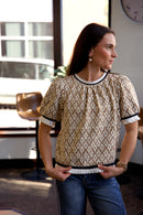 Frann Floral Puff Top