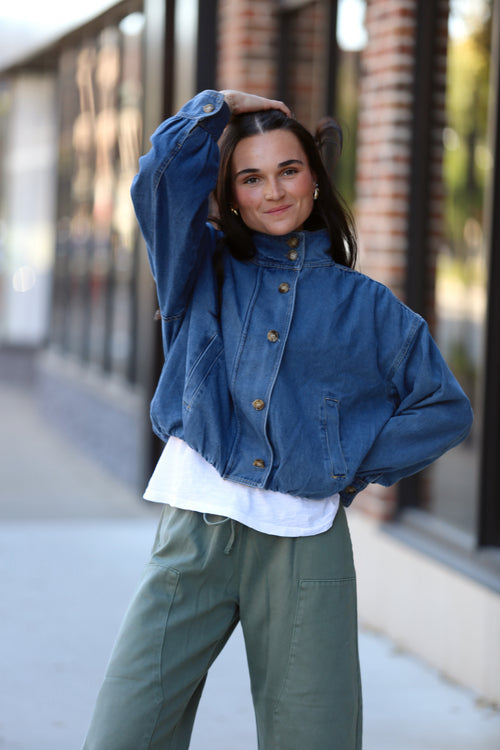 Denim Bomber Jacket