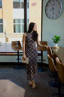 Darla Plaid Mesh Dress