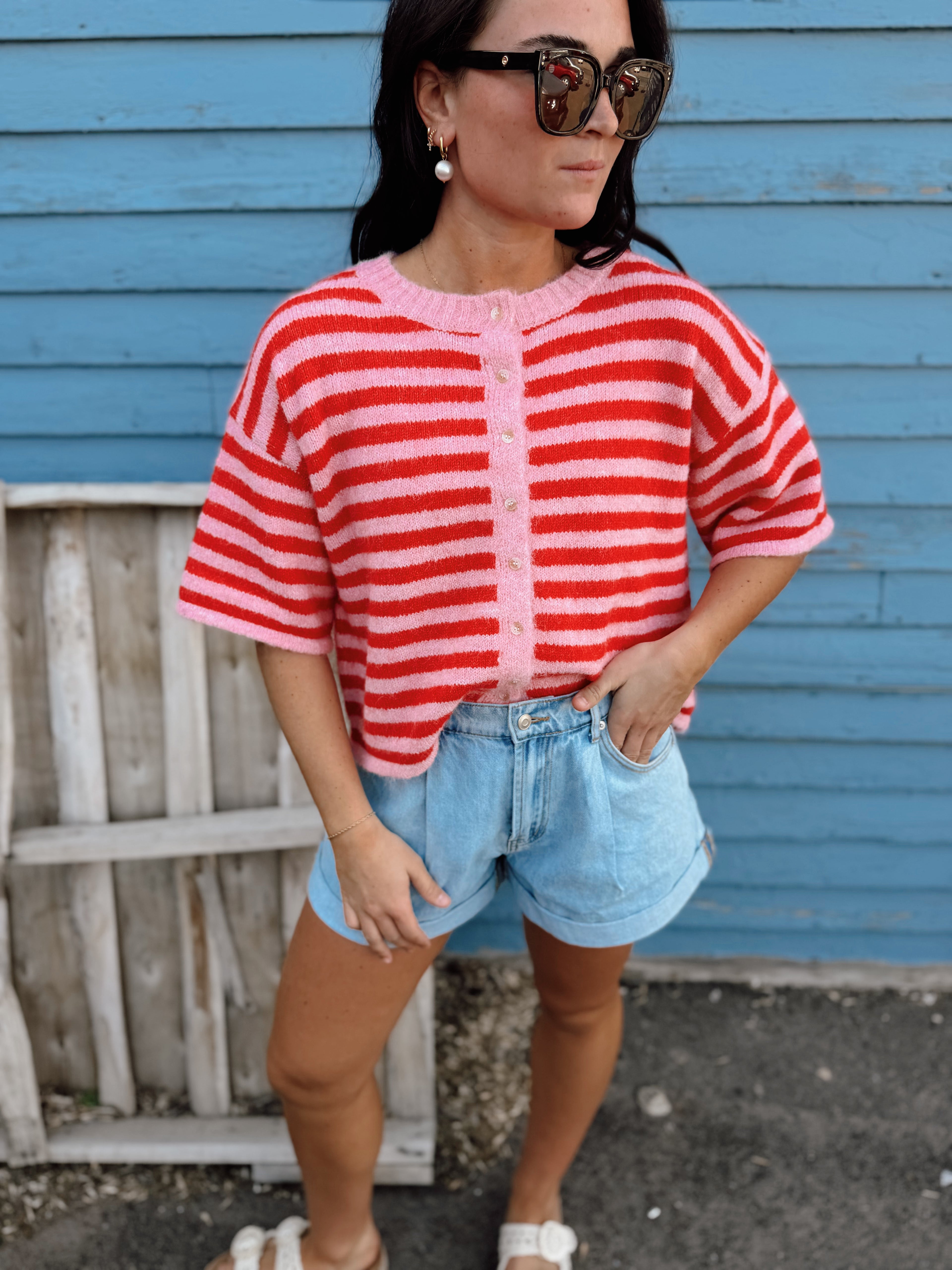 The Playground Stripped Cardi
