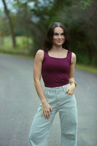 Clean Lines Square Shirred Top