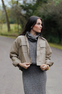 Leather Patch Pocket Jacket