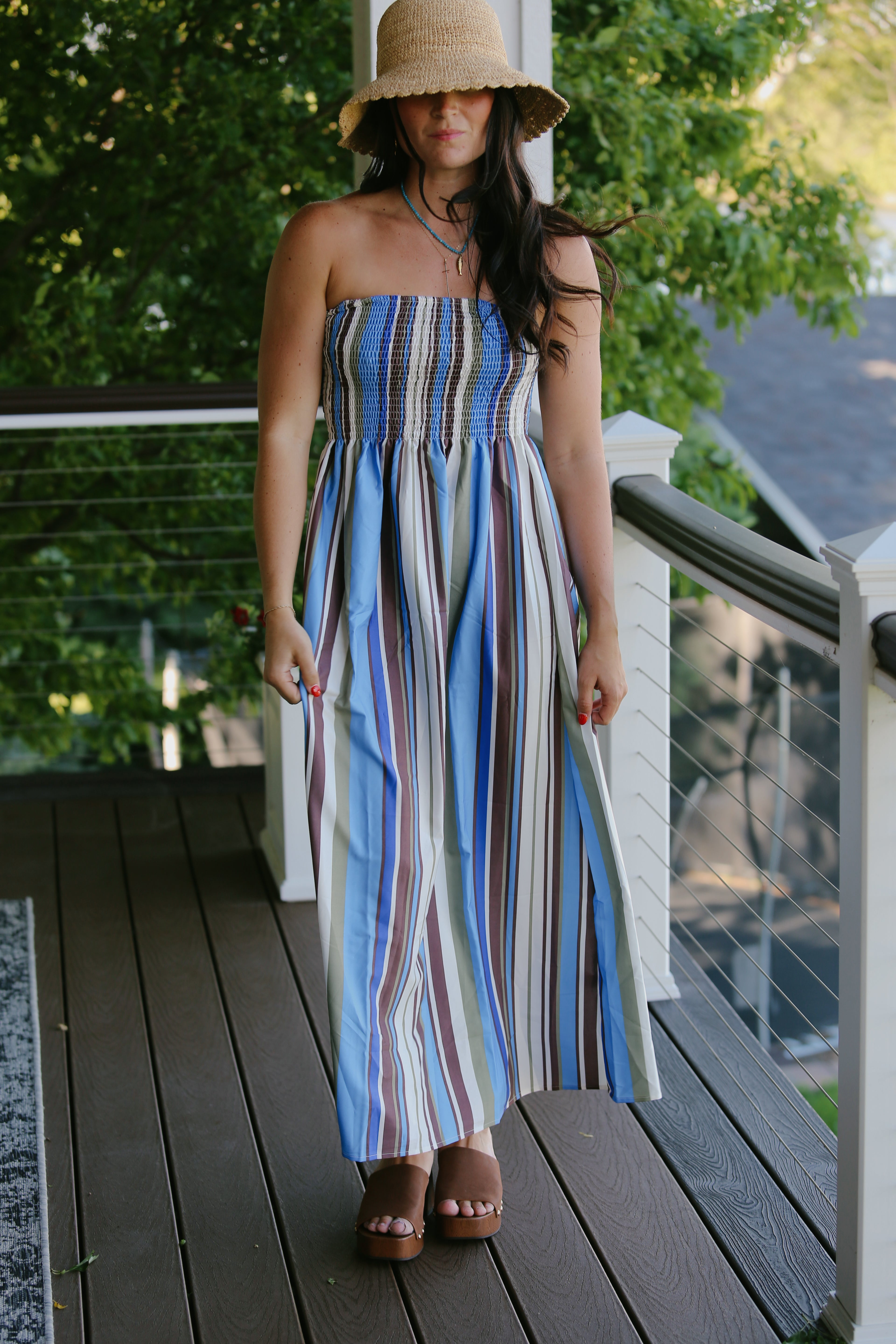 Sarah Strapless Midi Dress