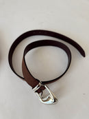 Ornate Buckle Leather Belt