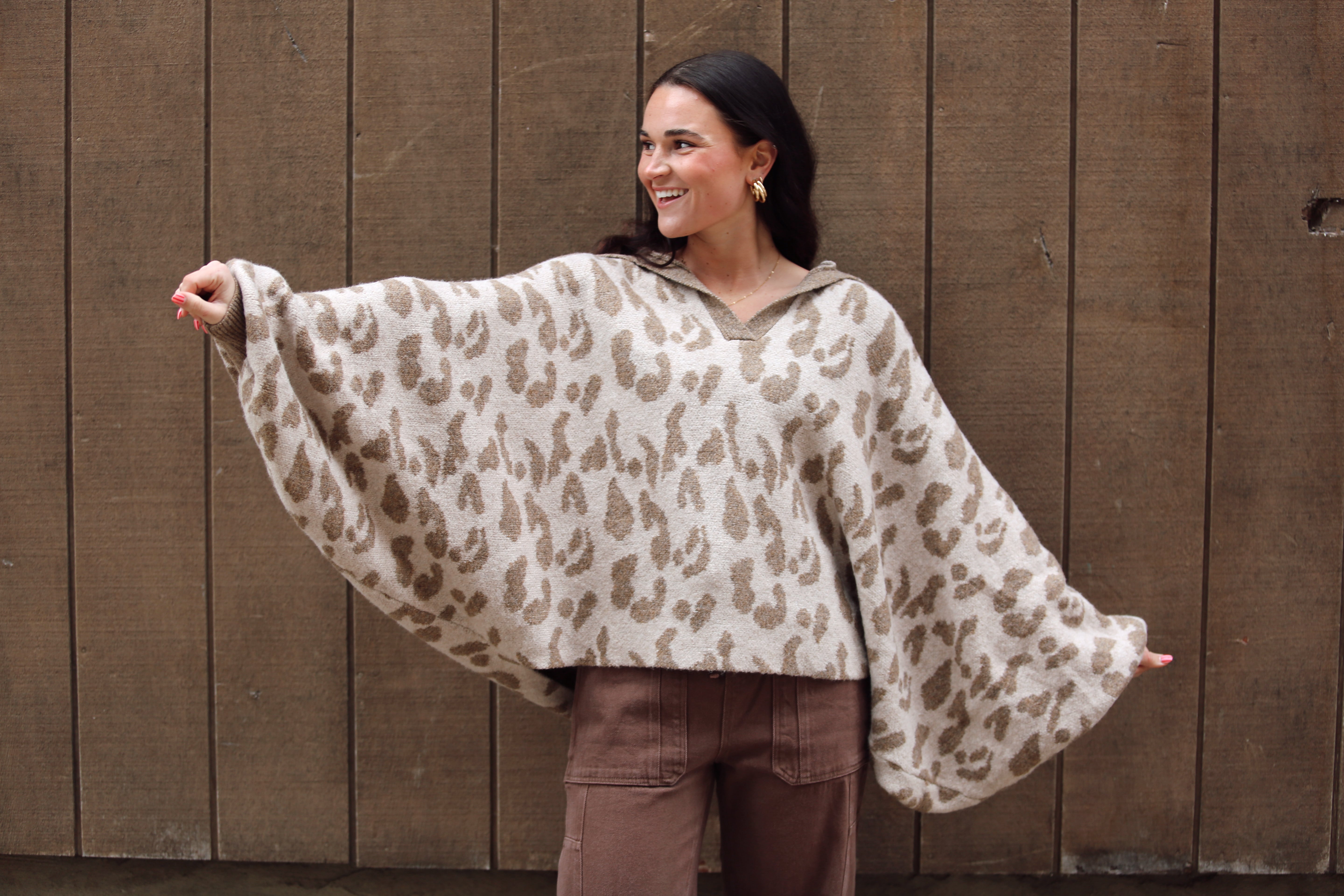 Leopard Balloon Wrist Sweater