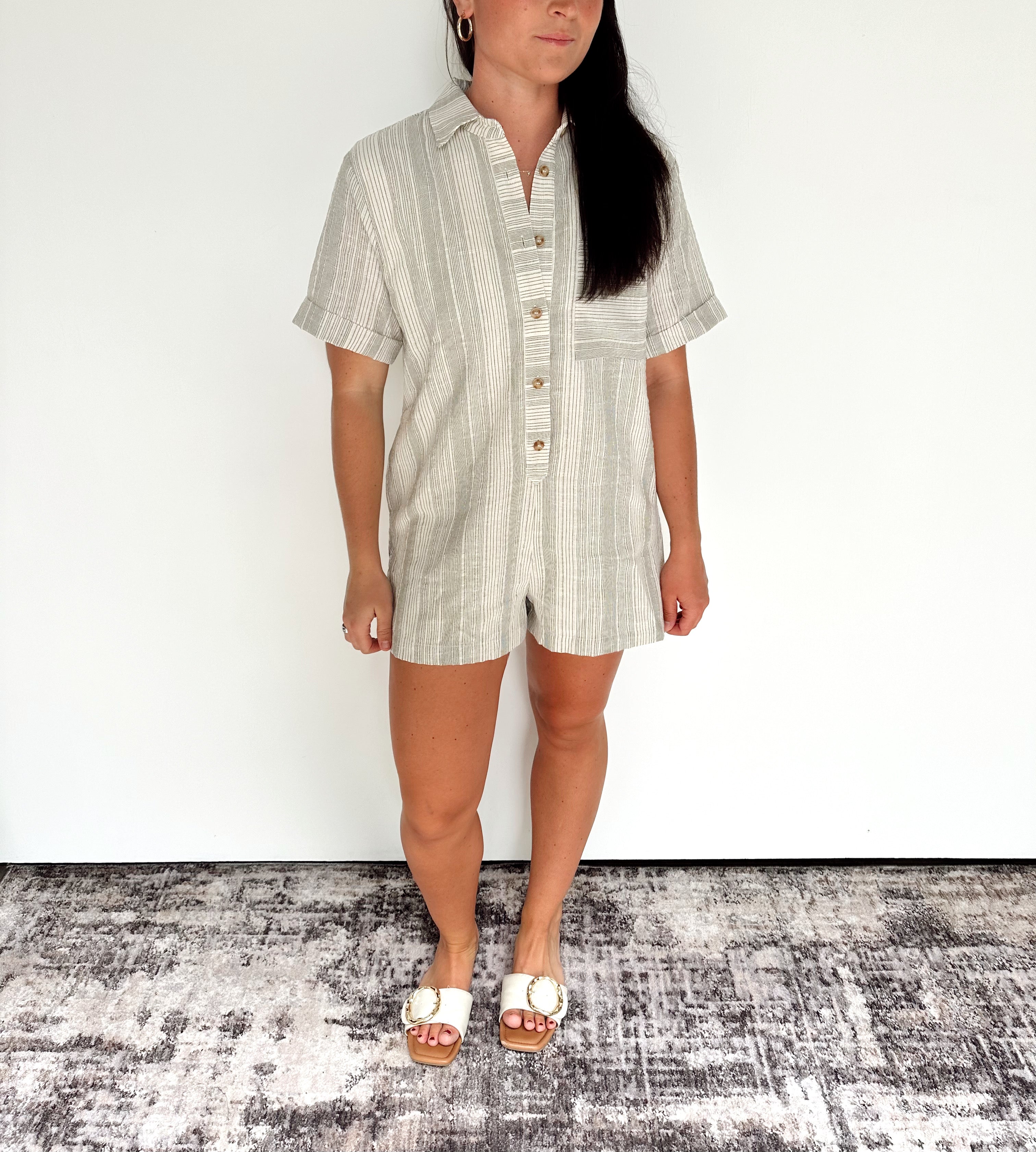 Sassy Striped Romper