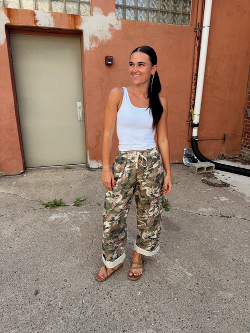 Camo Cargo Twill Pants