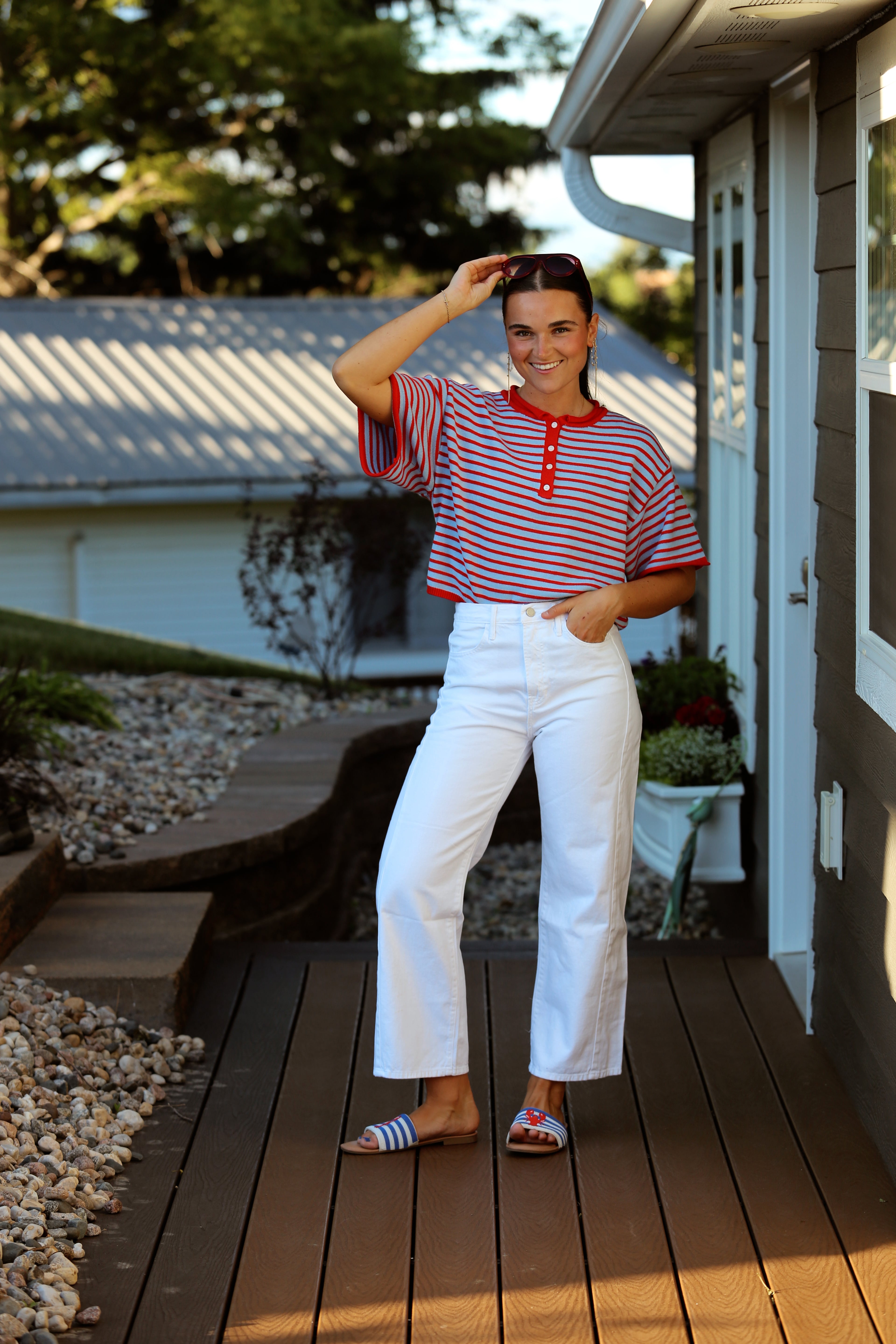 Red, Blue & You Henley