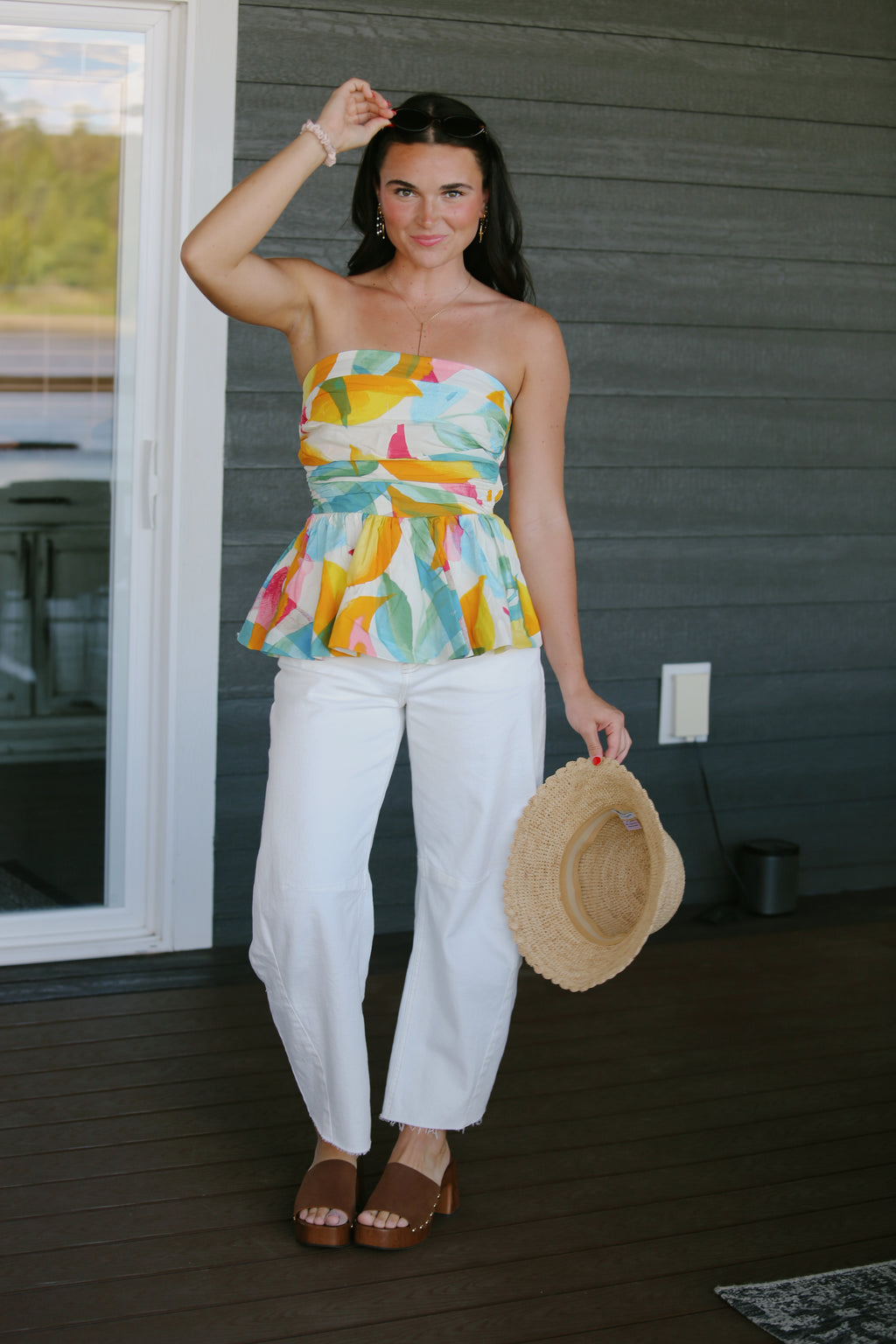 Golden Hour Abstract Top