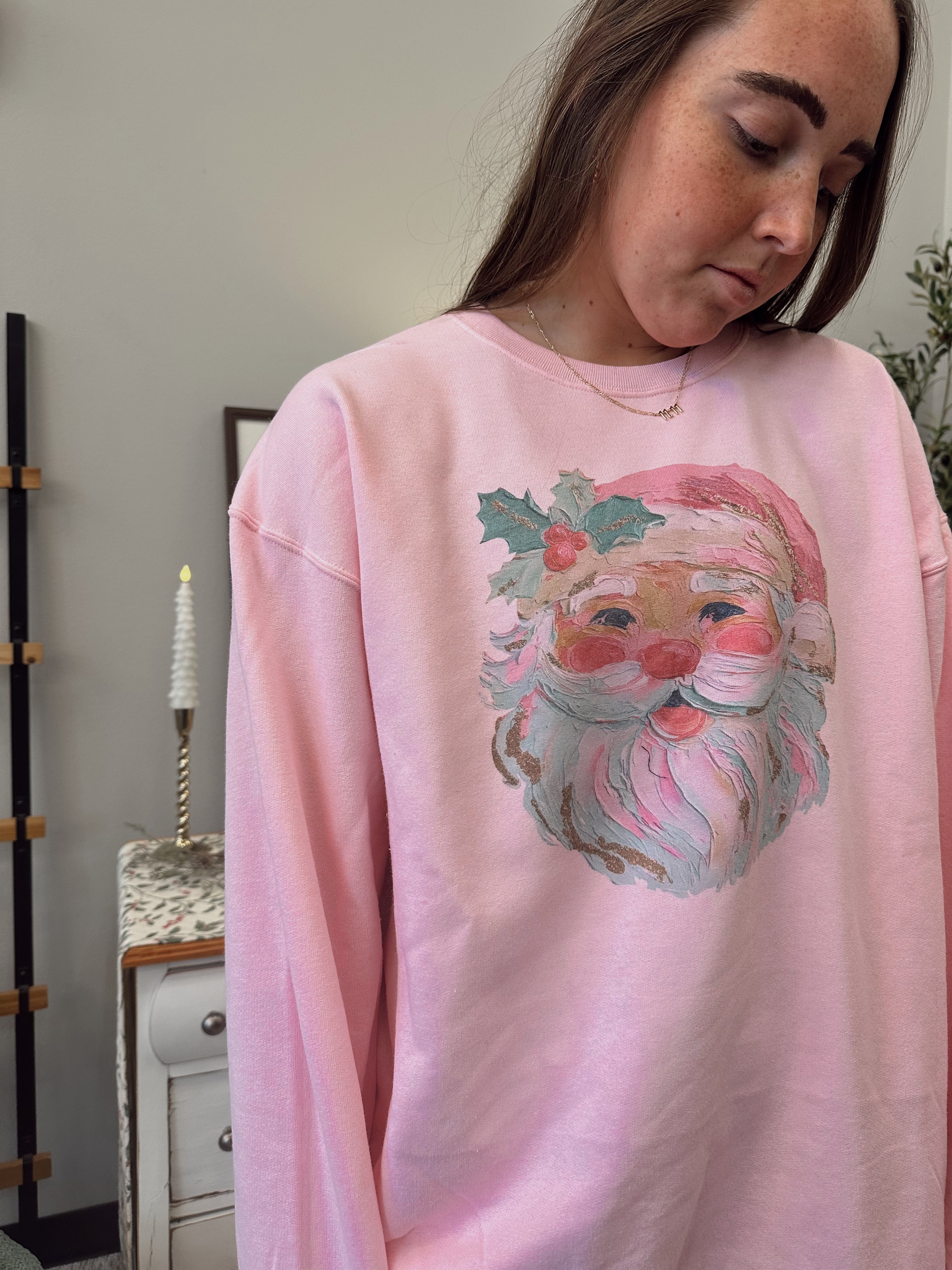 Santa Pink Crewneck
