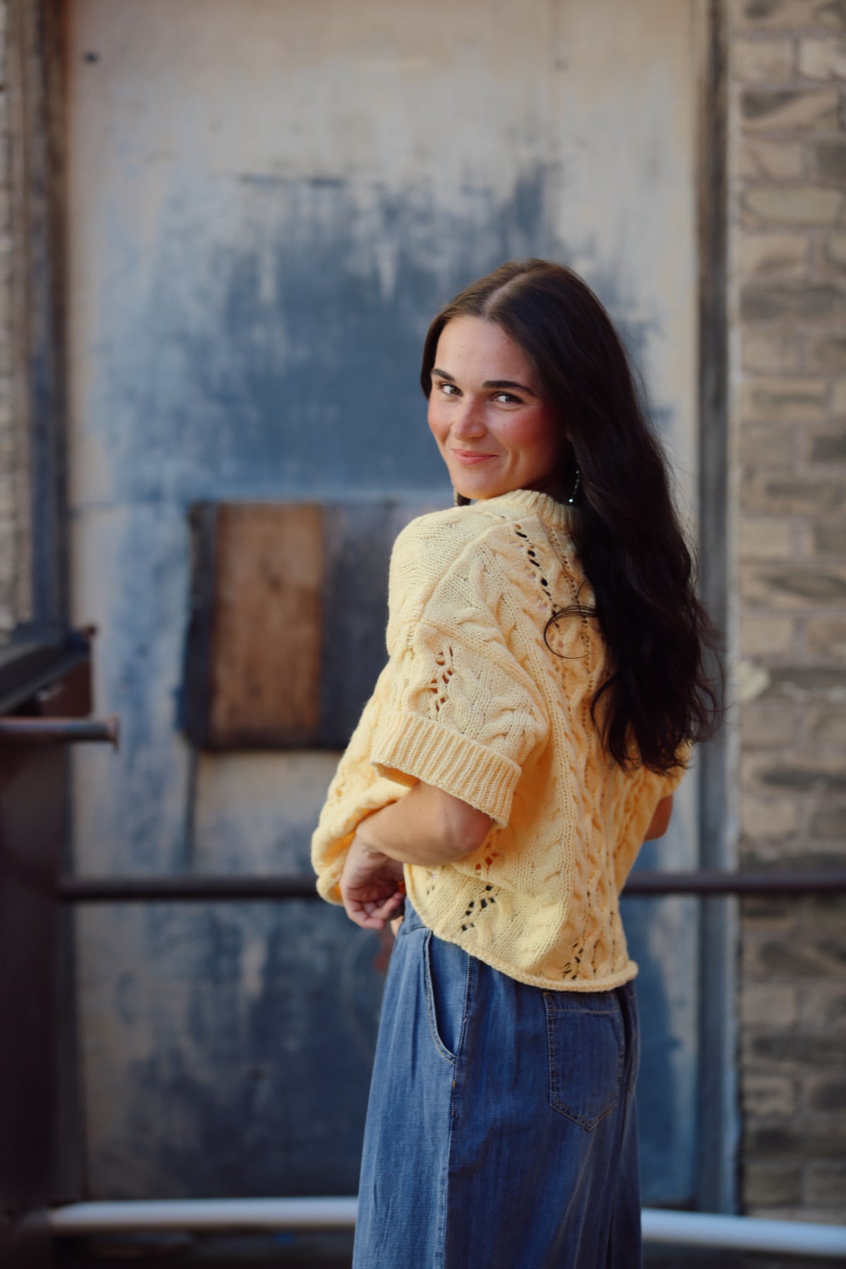 Rouched Knit Pullover