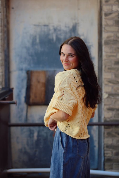 Rouched Knit Pullover