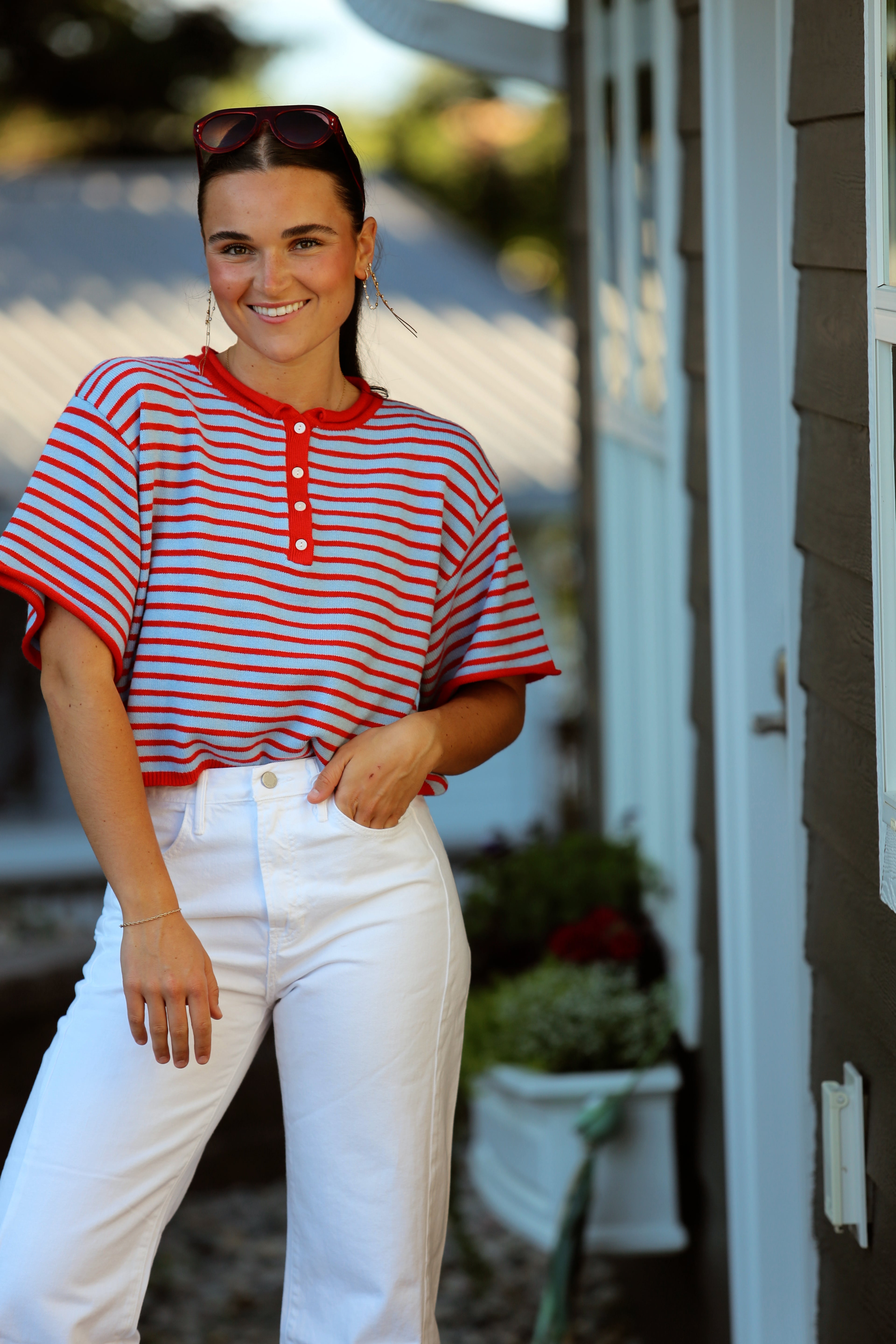 Red, Blue & You Henley