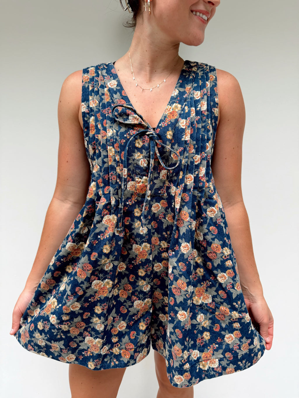 Garden Blues Romper