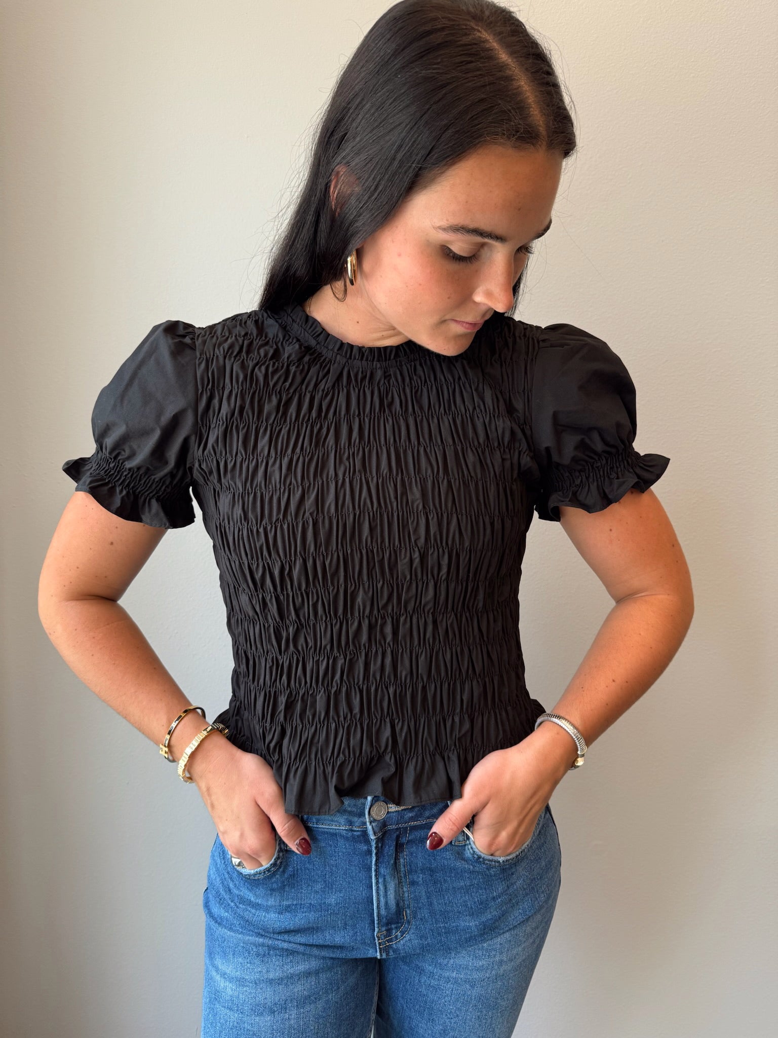 Ruby Crinkle Top