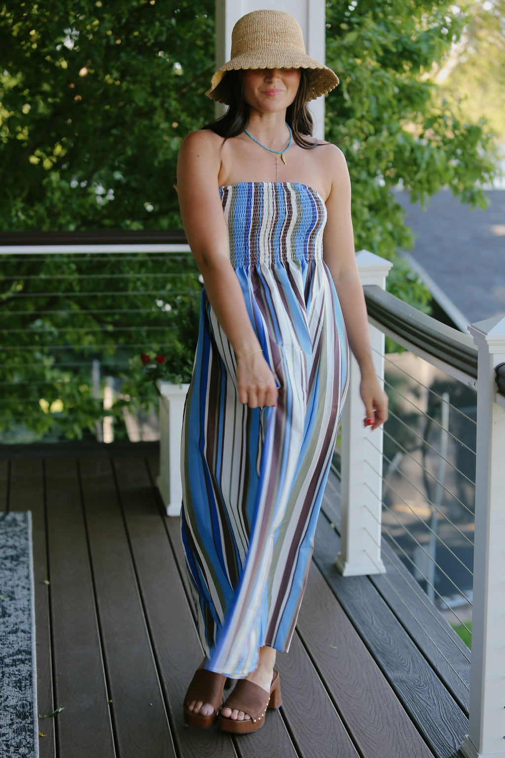 Sarah Strapless Midi Dress