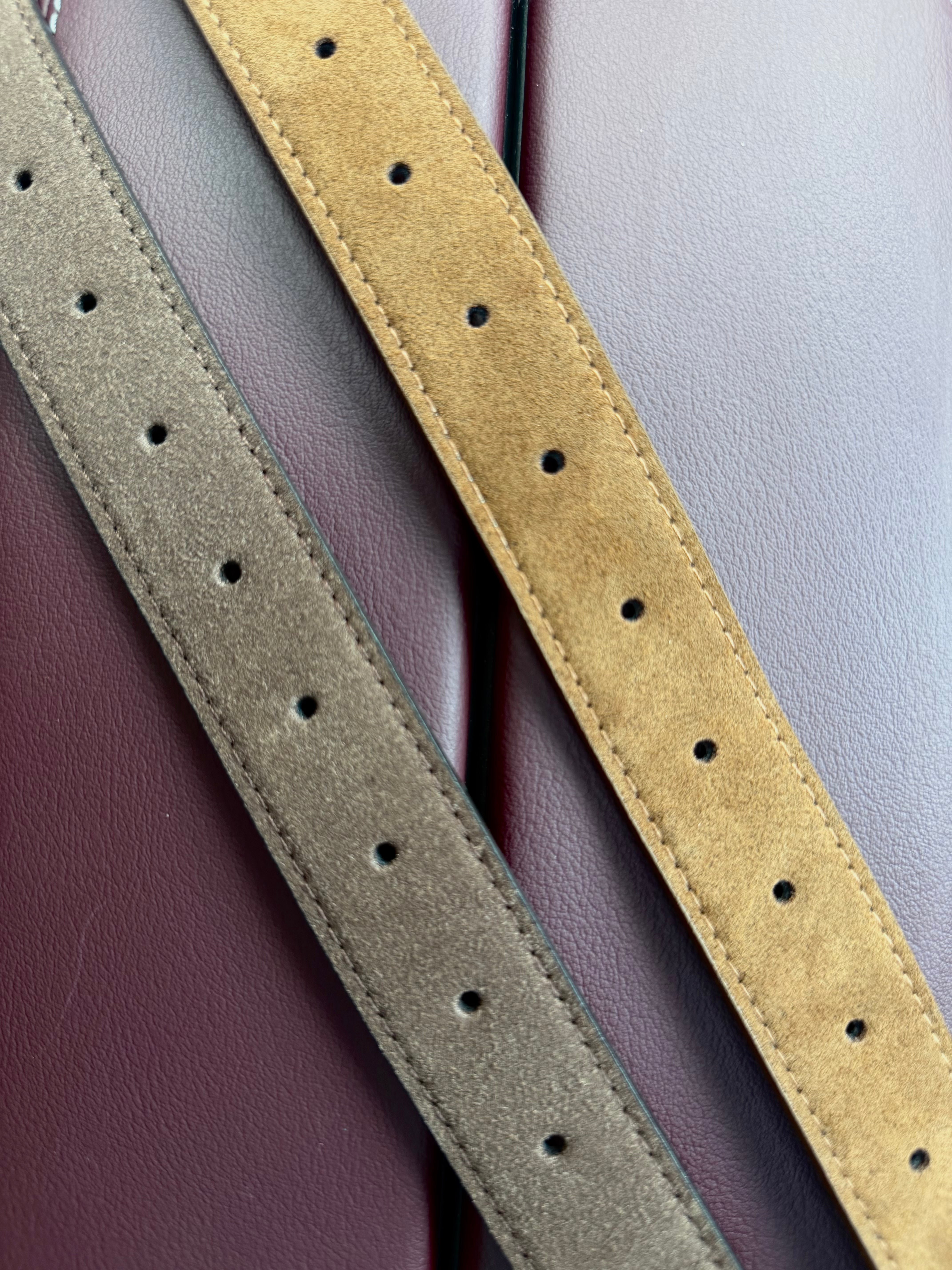 Ornate Buckle Leather Belt