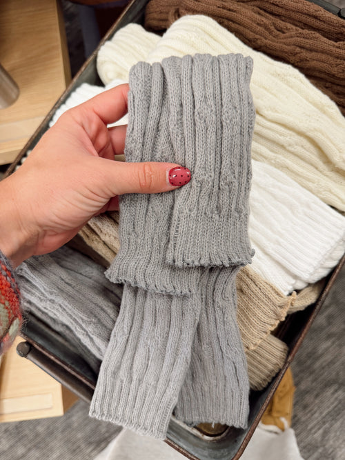 Ribbed Ruffle Warmer Socks