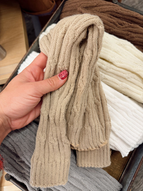 Ribbed Ruffle Warmer Socks