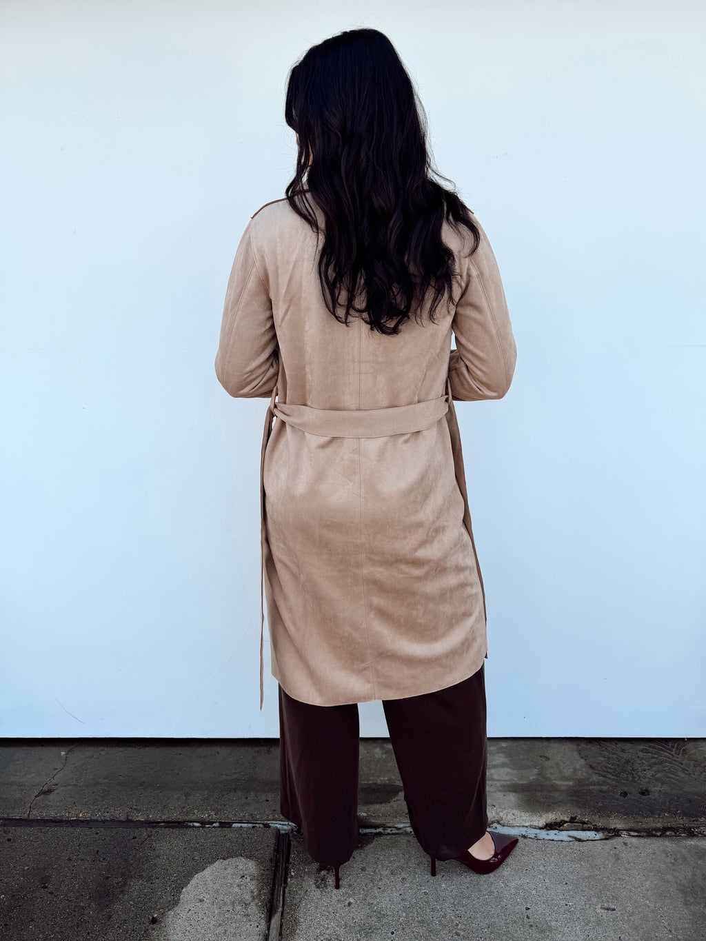 Milo Microsuede Trench Coat