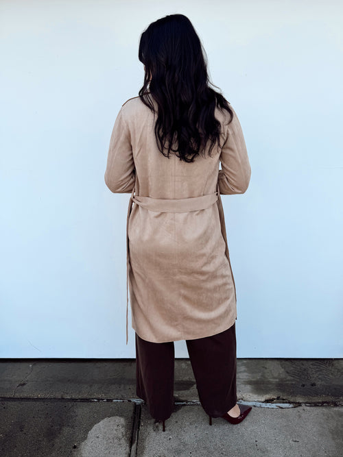 Milo Microsuede Trench Coat