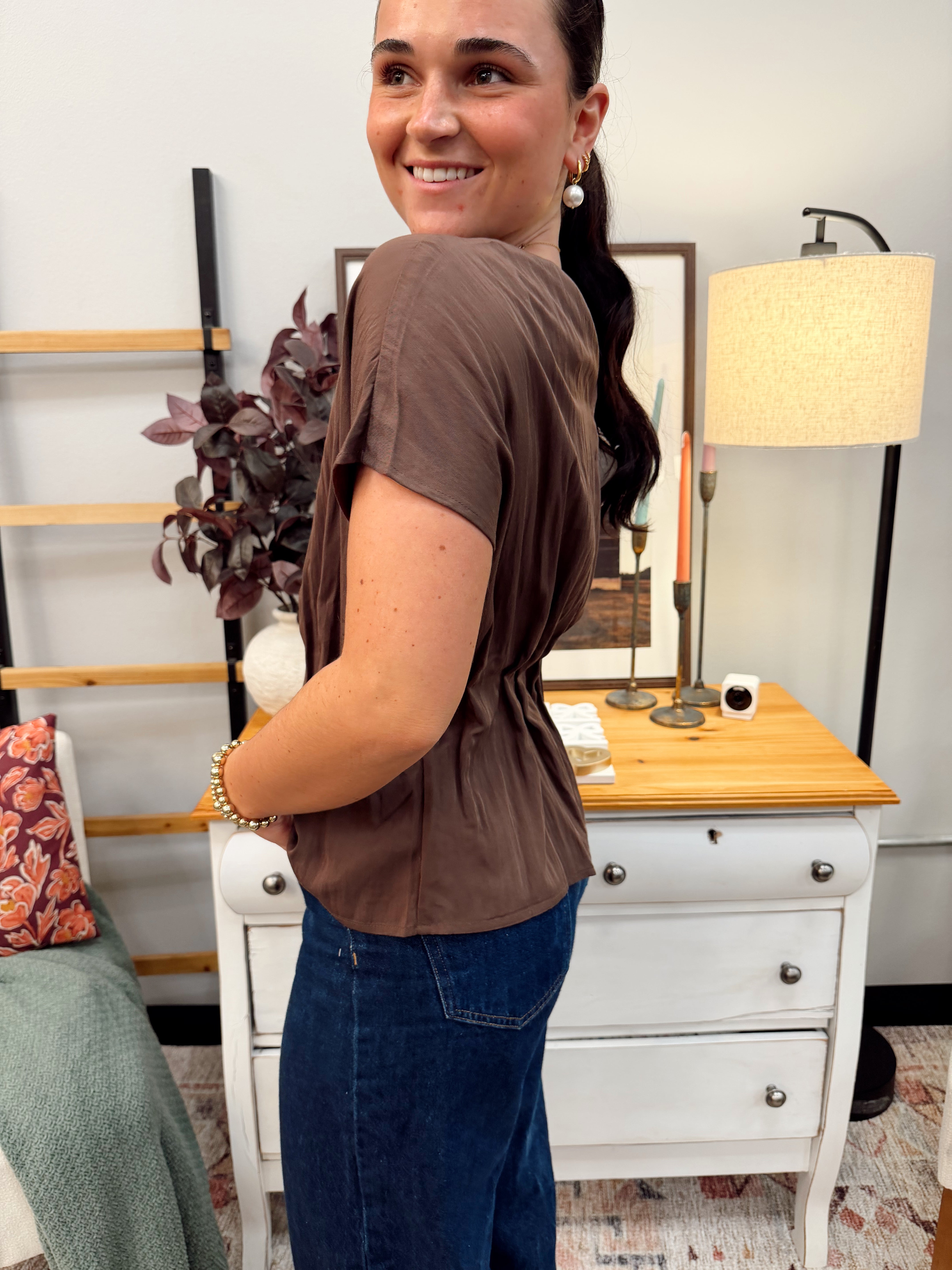 Winona Waist Pleated Top