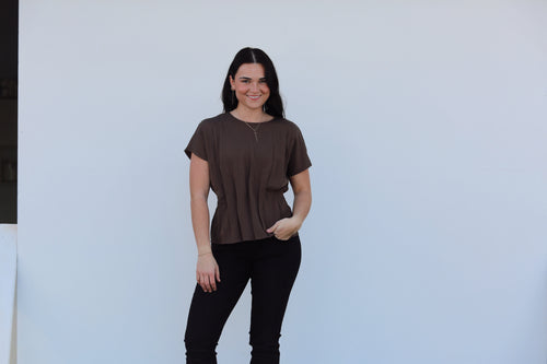 Winona Waist Pleated Top