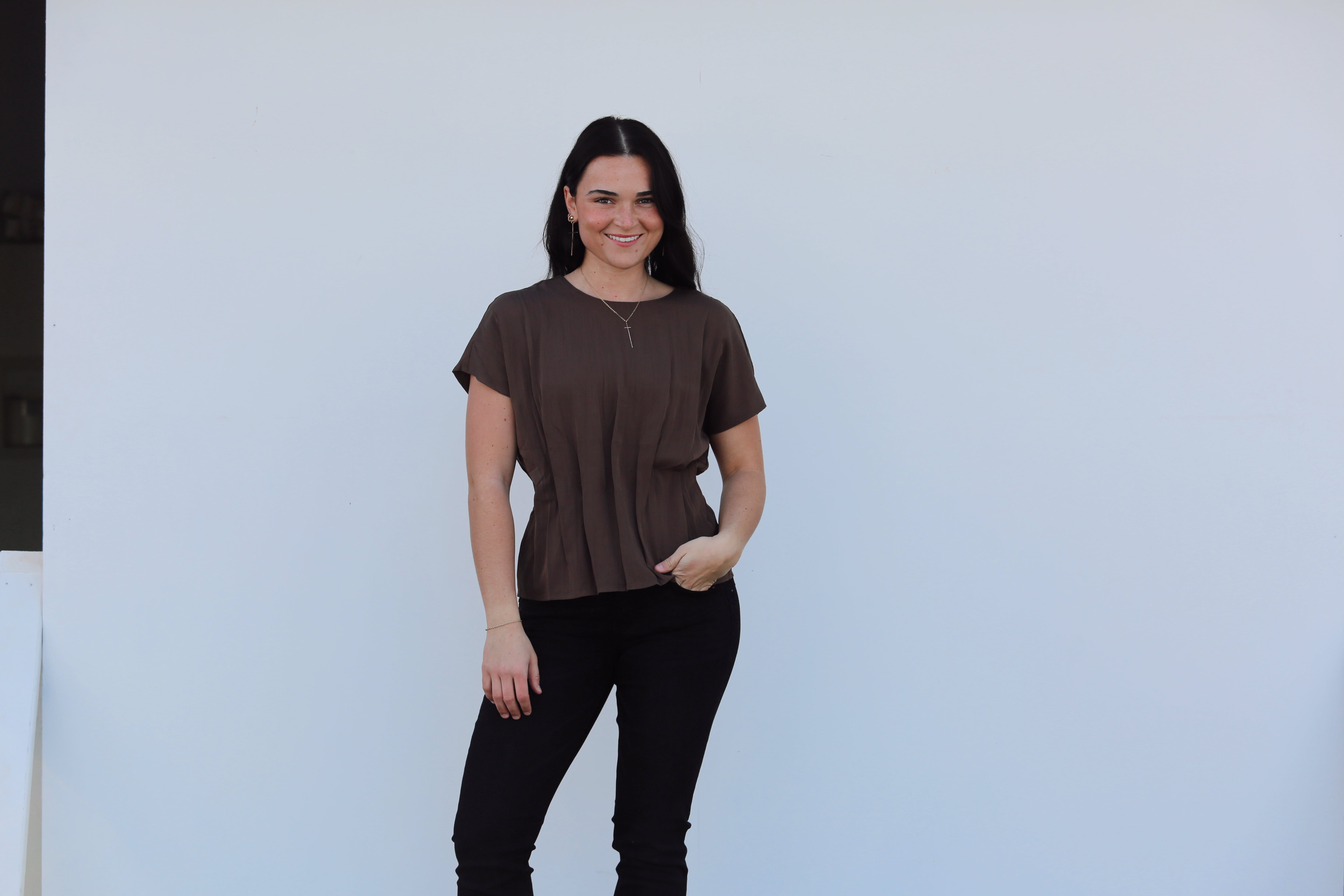 Winona Waist Pleated Top