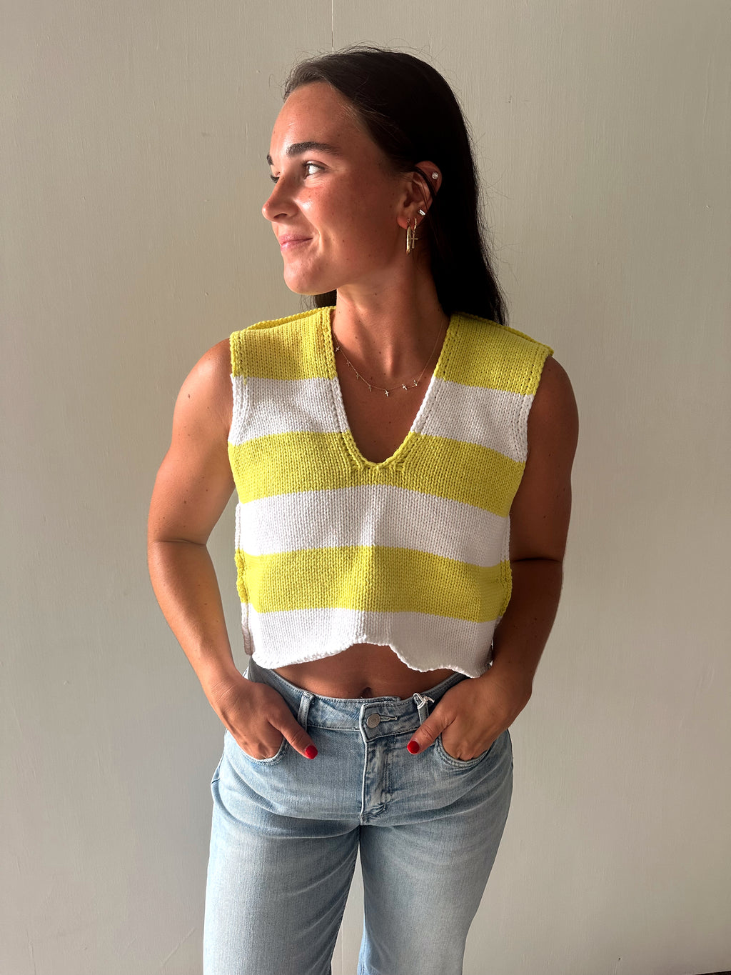 Aspen Striped Crop Top