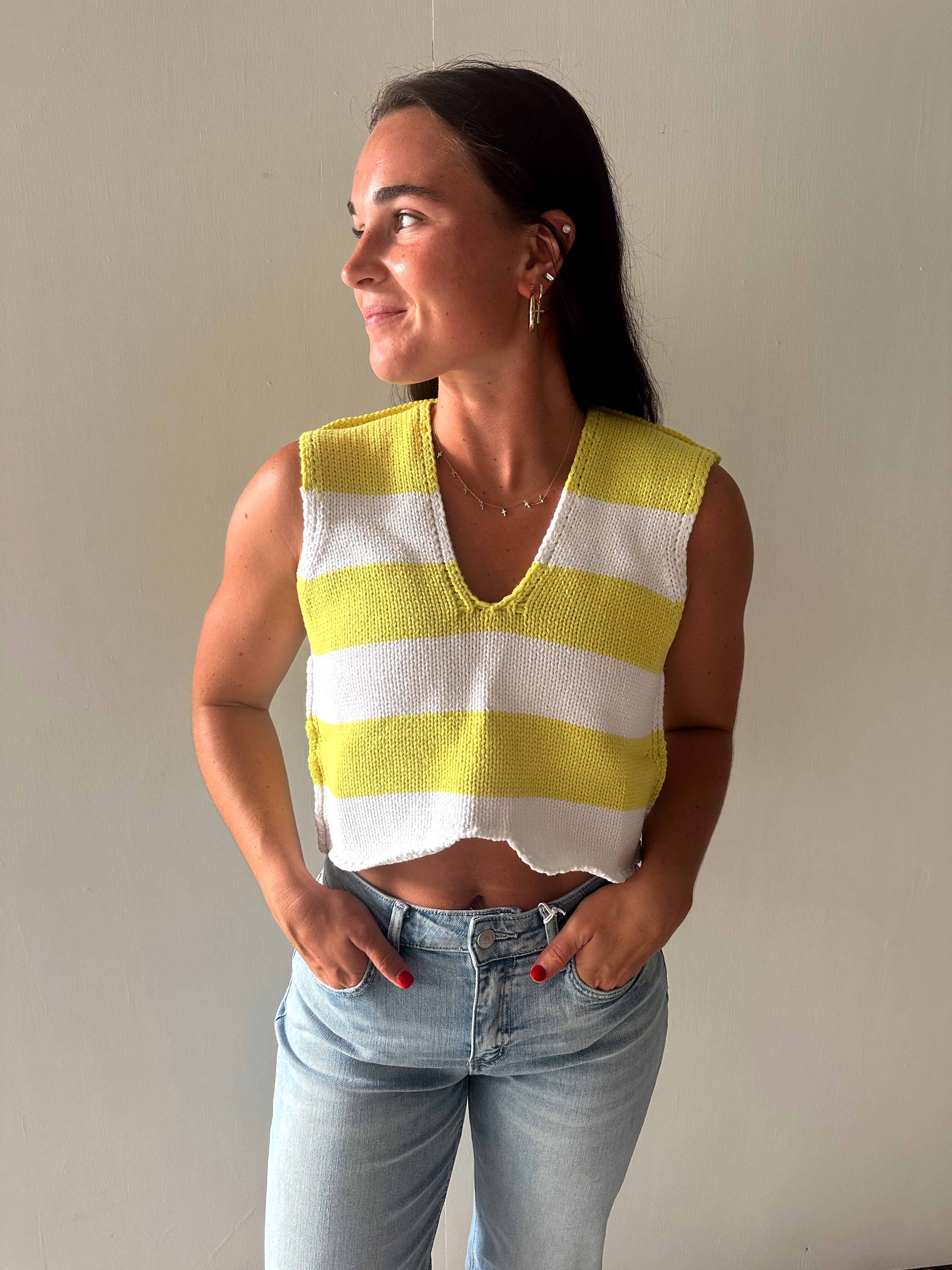 Aspen Striped Crop Top