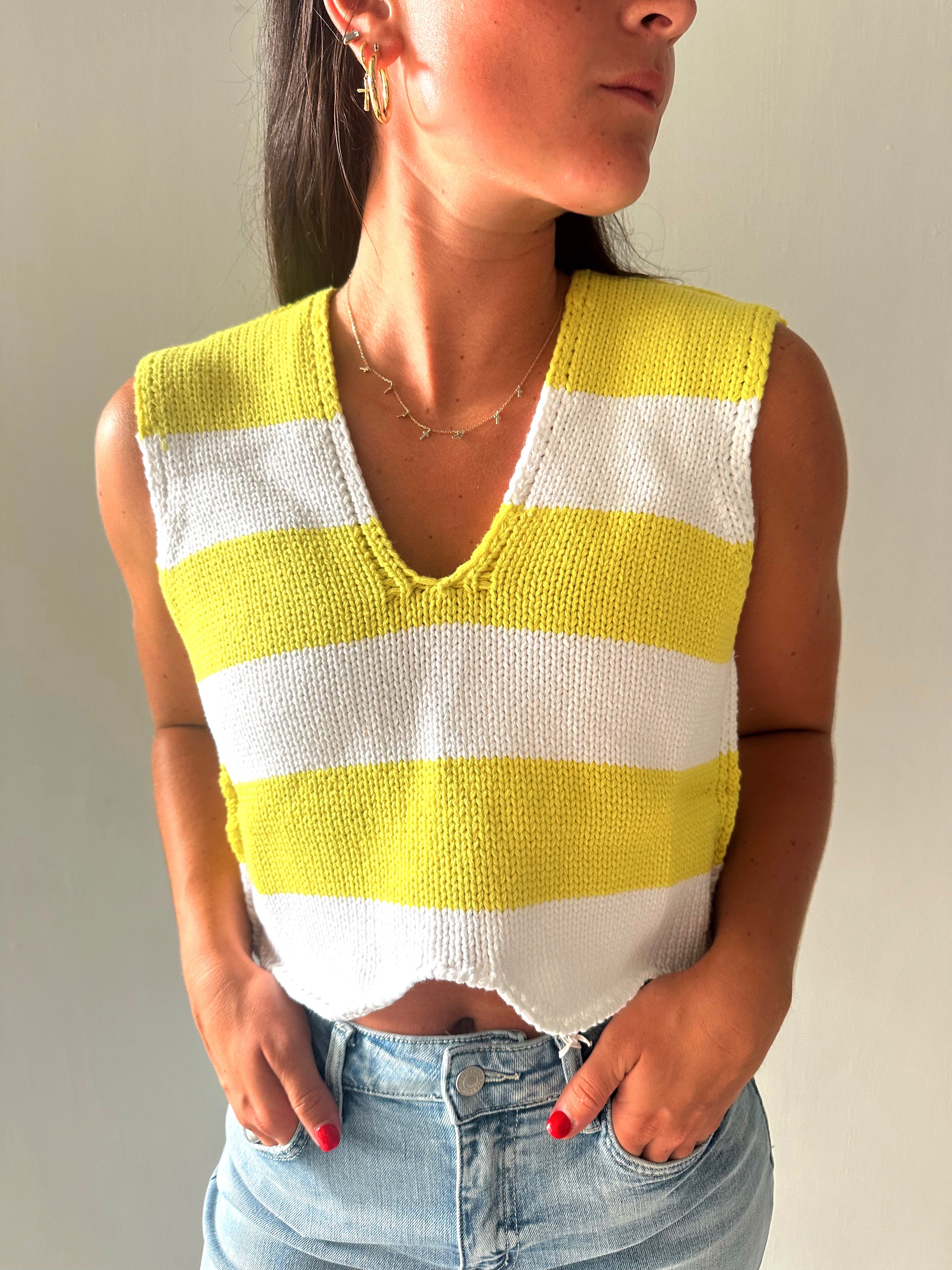 Aspen Striped Crop Top