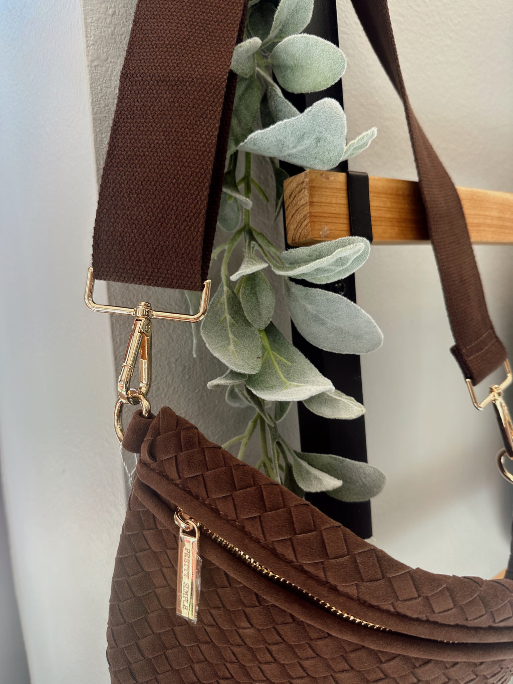 Suede Westlyn Woven Bum Bag