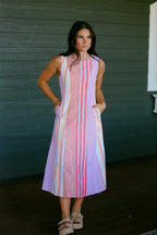 Savanah Stripped Midi Dress
