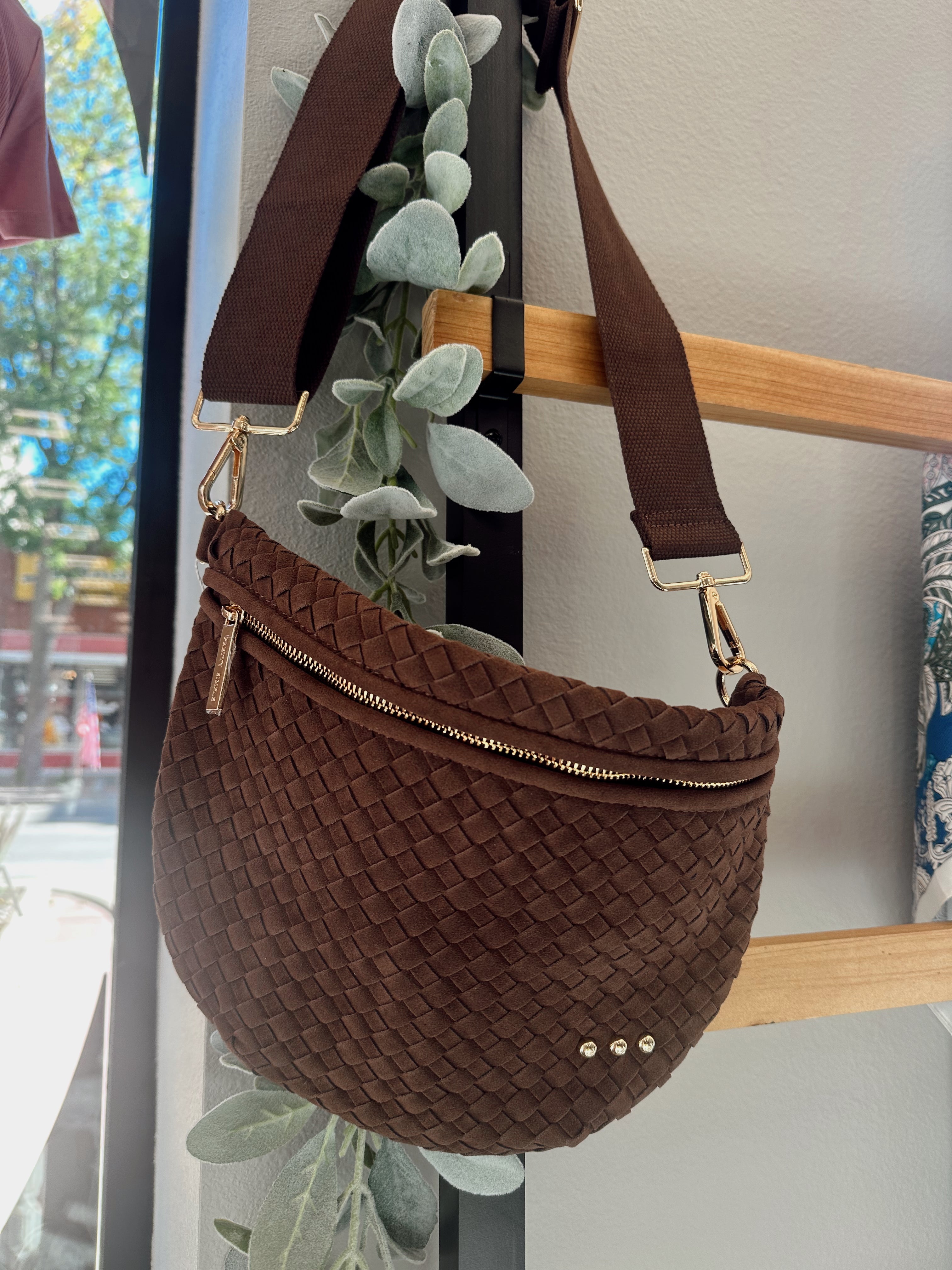 Suede Westlyn Woven Bum Bag