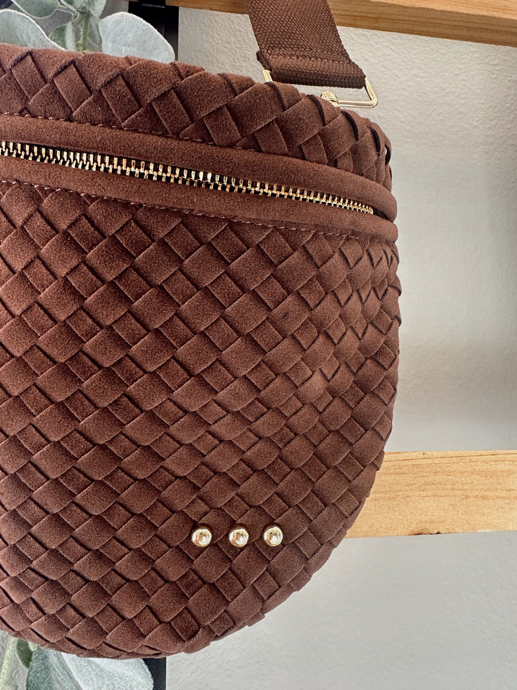 Suede Westlyn Woven Bum Bag