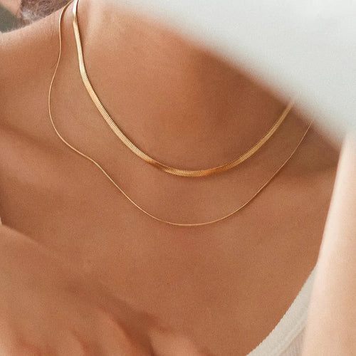 Layered Snake Chain Necklace