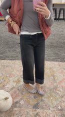 Scissor Cut Cuffed Wide Leg